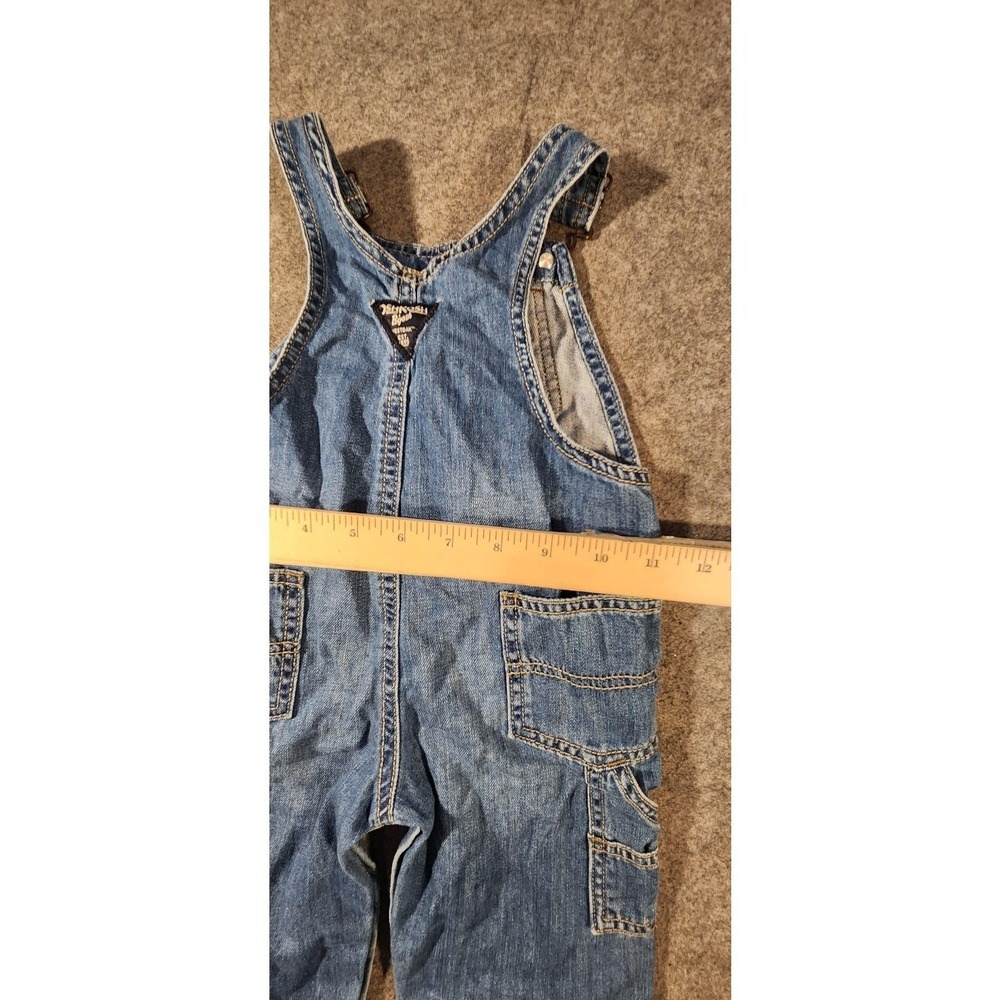 OshKoshVintage B'gosh Overalls Boys 24M Blue Denim Cargo Utility Adjustable - Picture 9 of 14